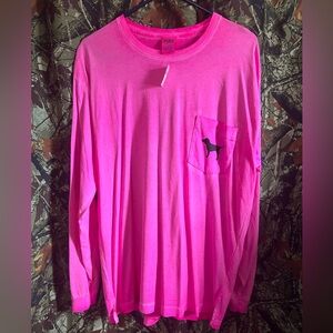 VS PINK campus long sleeve tee-PRICE FIRM